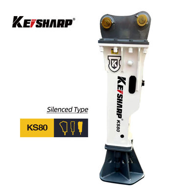 KS80 Tipo silenciado quebra hidráulico 190mm Diâmetro de cinzel Adequado 45 ~ 55 toneladas escavadeira