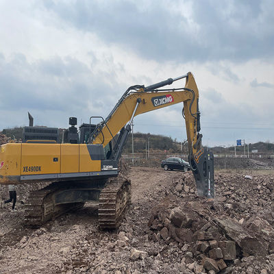 5350 Kg Heavy Hydraulic Rock Breaker resistente ao desgaste liga de 195mm Chisel Rock Breaker