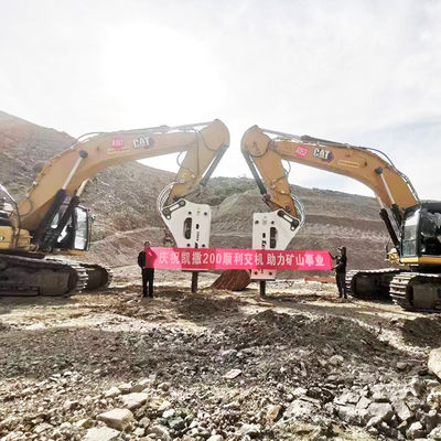 5350 Kg Heavy Hydraulic Rock Breaker resistente ao desgaste liga de 195mm Chisel Rock Breaker