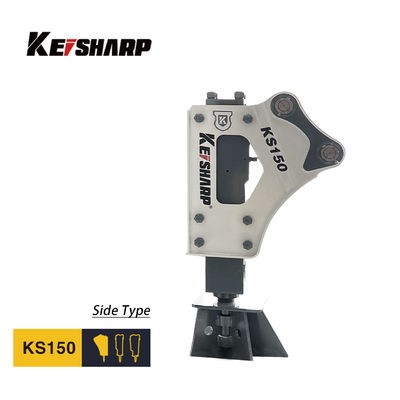KS150 Tipo lateral quebra hidráulica 100 mm diâmetro de cinzel 350-700bpm martelo hidráulico para escavadeira