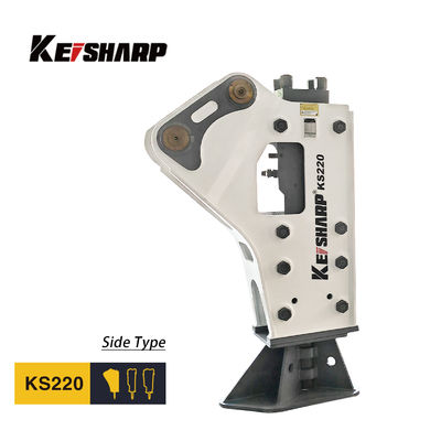 KS220 Tipo lateral quebra hidráulico 140 mm Diâmetro do cinzel 400-550bpm para escavadeira de 20-27 toneladas