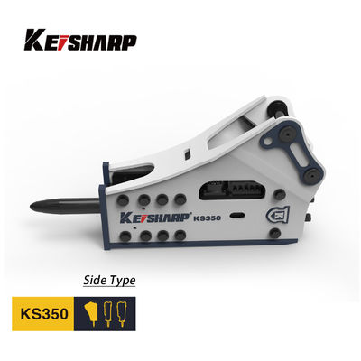 KS350 Tipo lateral quebra-pedras hidráulica 165mm Chisel 150-300bpm Escavação quebra-pedras